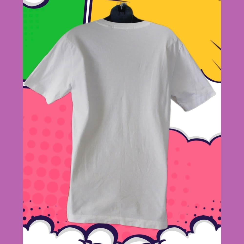 CALVIN KLEIN WHITE WITH METALLIC MONOGRAM LOGO T SHIRT - Picture 3 of 5
